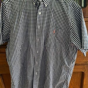 Ralph Lauren Tilden Short sleeved Golf. Size L. Navy and white checked. Like new
